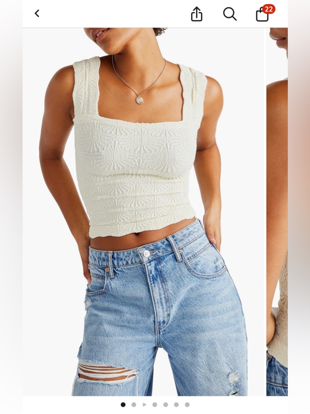 Free People- Love Letter Floral Knit Camisole Tank